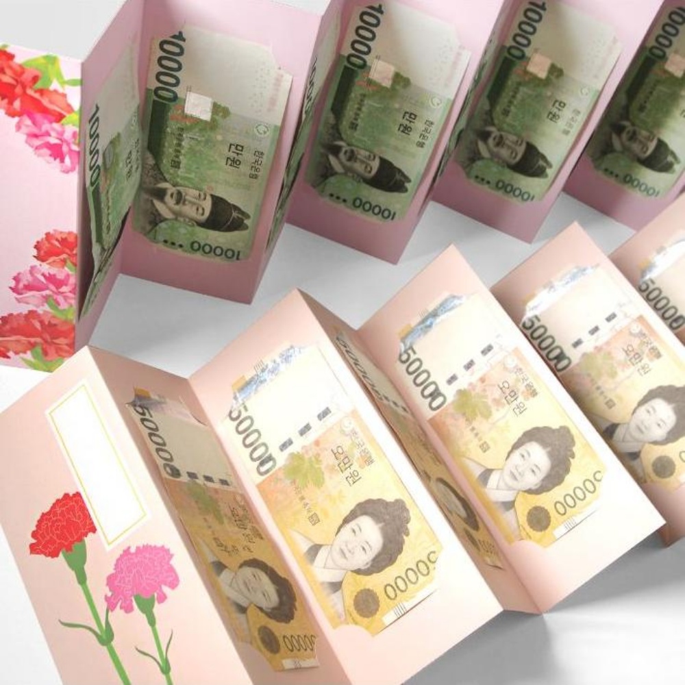 돈병풍 카네이션 칠순 돈봉투 생일 팔순 용돈 봉투 부모님 병풍 이벤트 - 상품 이미지