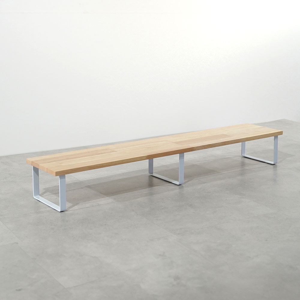 원목 듀얼 모니터 받침대 폭 240mm 높이16cm 1200mm, 고무나무상판(화이트받침)