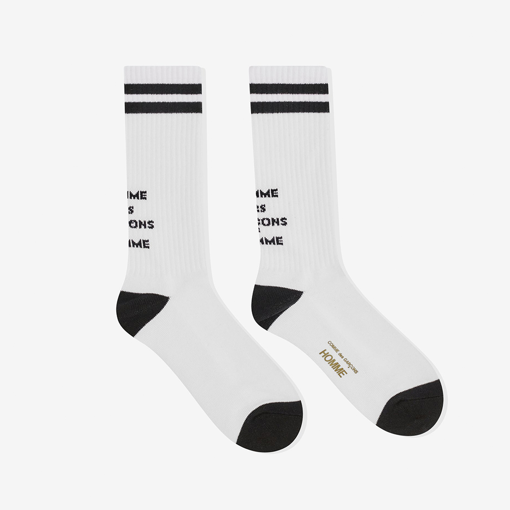 꼼데가르송 옴므 양말 Cotton Pilled With Lines Socks 남자 캐주얼 HO-K502-051 - 상세 이미지 4
