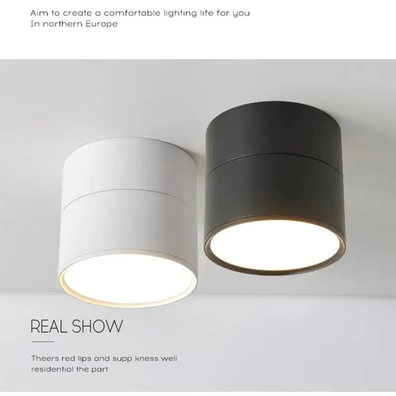 매립등 디밍 표면 장착형 LED 통 10W/15W 회전 스포트 라이트 천장 조명 드라이버 AC110V/220V 홈 인테리어 : 행운몰11호점