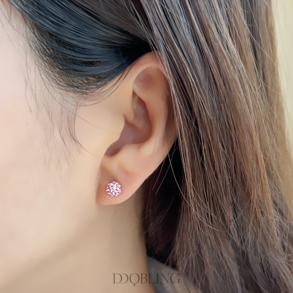 6mm 페리도볼 오스트리아 크리스탈귀걸이 실버귀걸이 큐빅귀걸이 - 상세 이미지 5