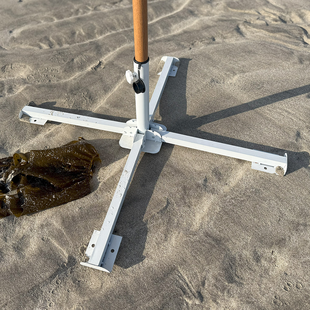 [스틸 파라솔 받침대] 사각형 고정 거치대 3단 지름조절 캠핑 해변용