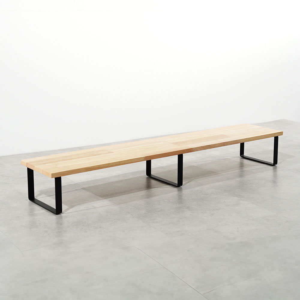 원목 듀얼 모니터 받침대 폭 240mm 높이16cm 1200mm, 고무나무상판(블랙받침)