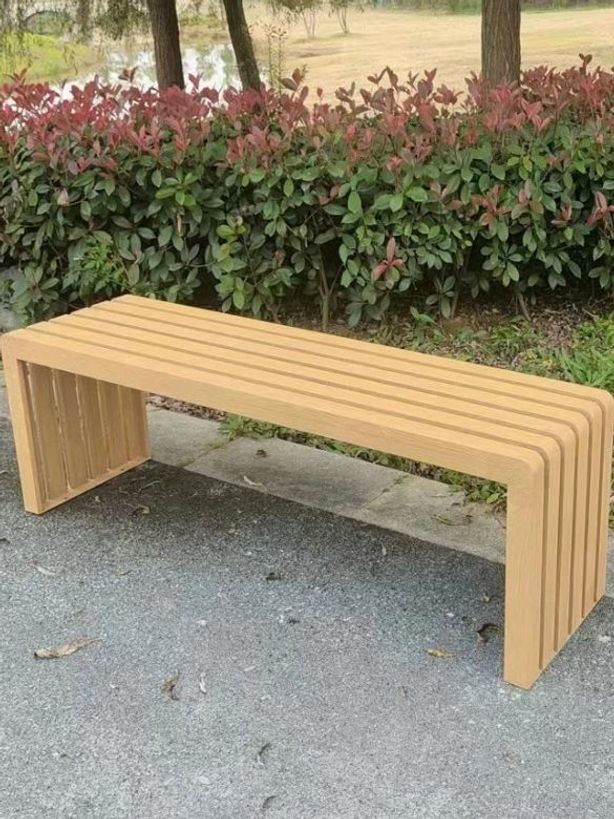 벤치 긴의자 원목 야외 공원 의자 정원 카페 긴 진한 나무결 100x40x45cm : 한빛STORE