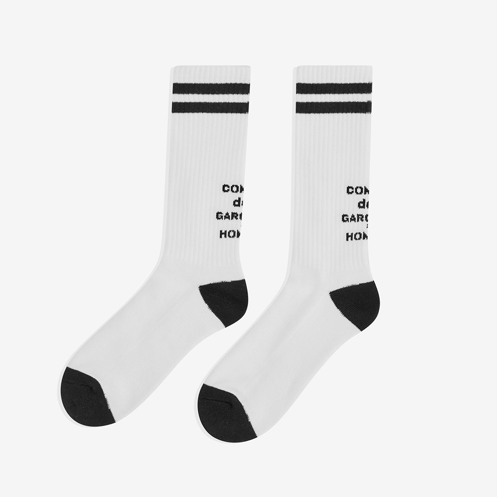 꼼데가르송 옴므 양말 Cotton Pilled With Lines Socks 남자 캐주얼 HO-K502-051 - 상세 이미지 3