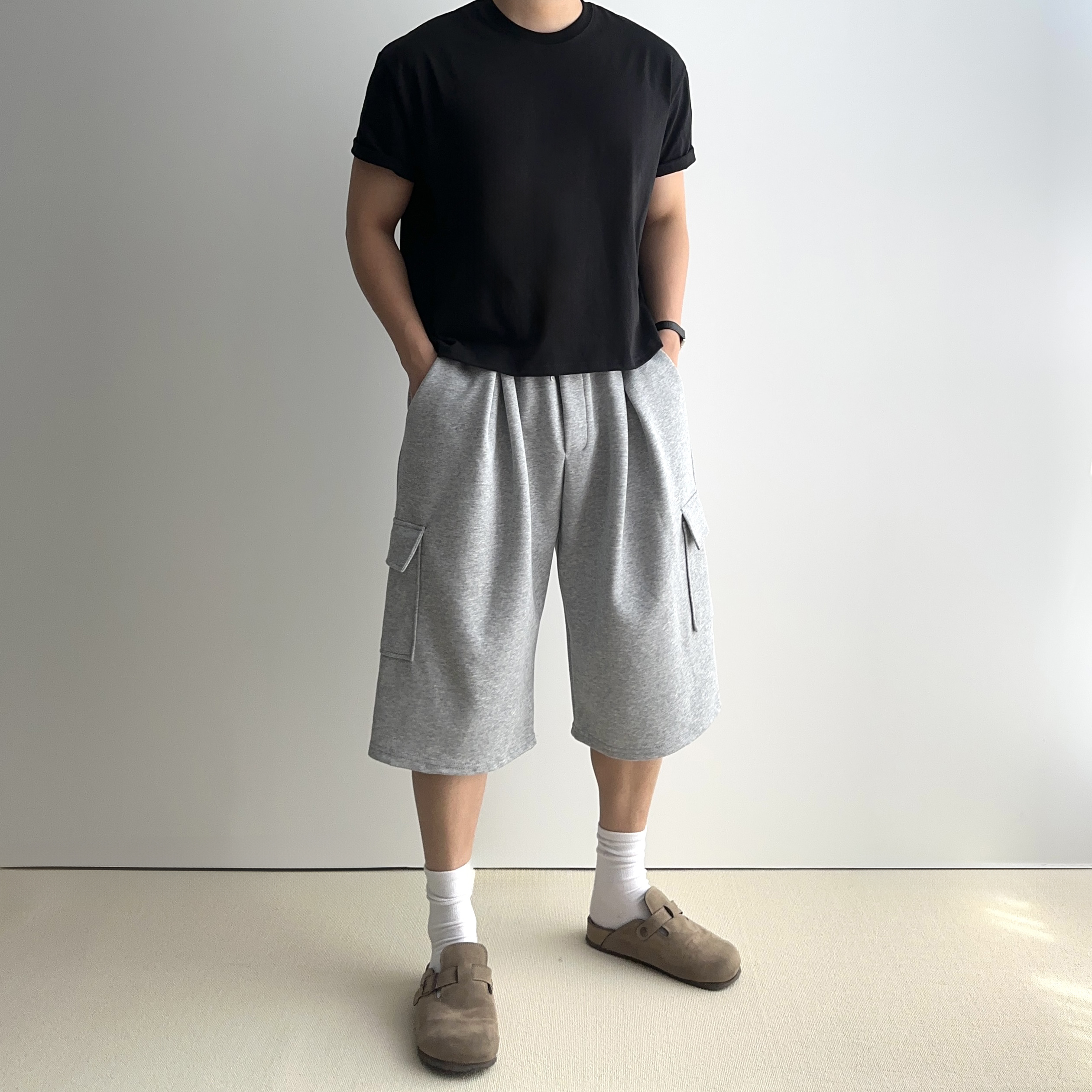 1+1 남자버뮤다팬츠 남자카고반바지 벌룬팬츠 - 상세 이미지 4