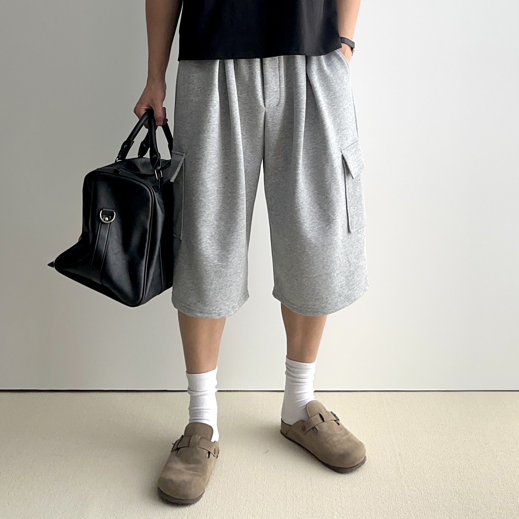 1+1 남자버뮤다팬츠 남자카고반바지 벌룬팬츠 - 상세 이미지 2