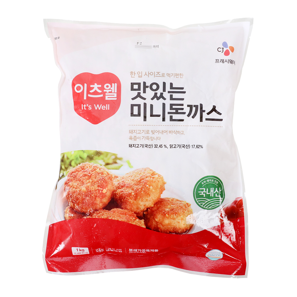 [연중무휴] 이츠웰 맛있는미니돈까스 1kg : 에이스식자재몰