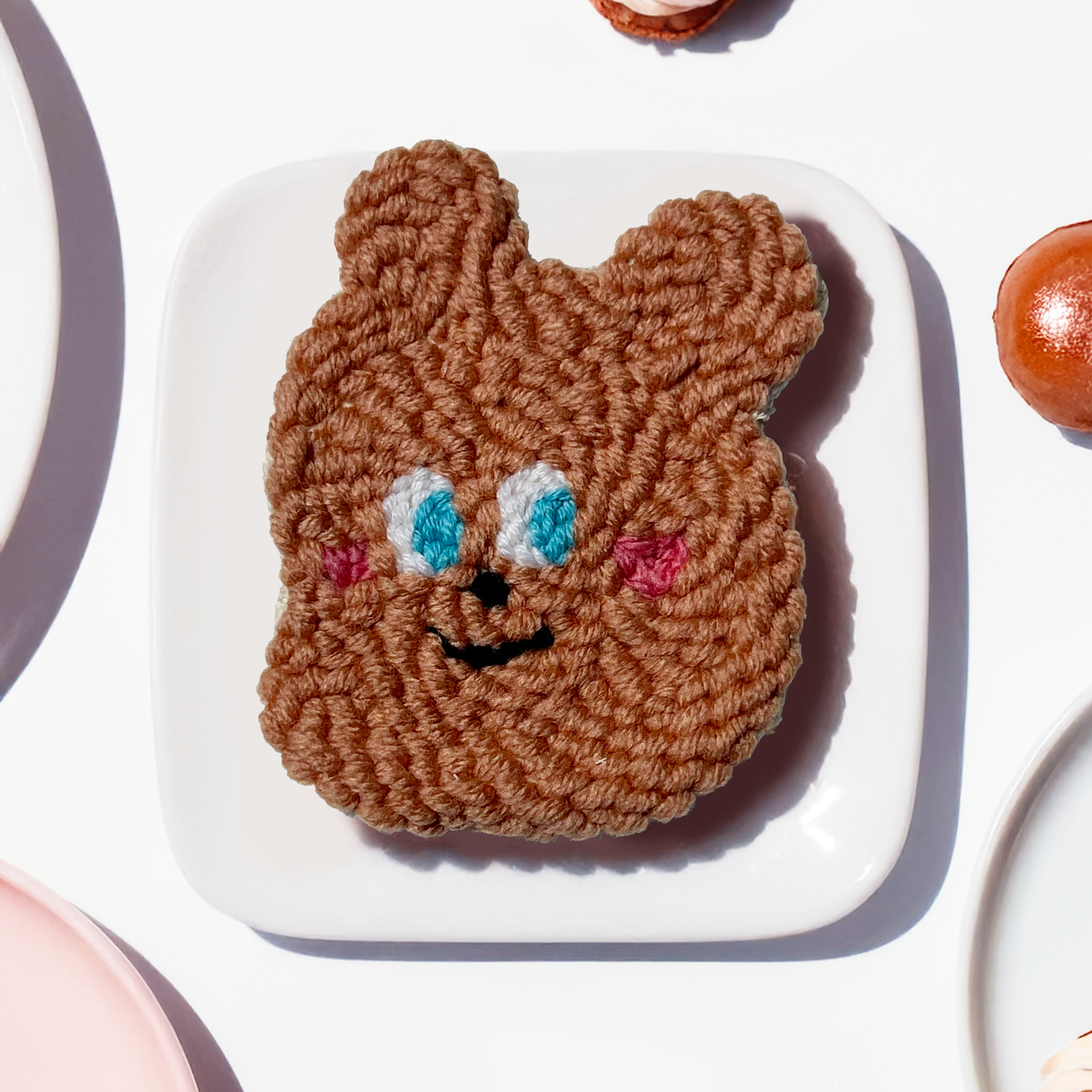 조이풀모먼츠 러블리 펀치니들 티코스터 DIY 만들기 세트 키트 학교 미술 취미 미니 러그 - 상세 이미지 3
