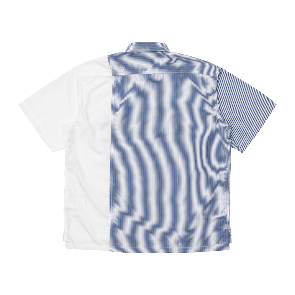 꼼데가르송 옴므 셔츠 Cotton Poplin Stripes X Cotton Broad Shirts 반팔 남방 HO-B018-051 - 상세 이미지 2