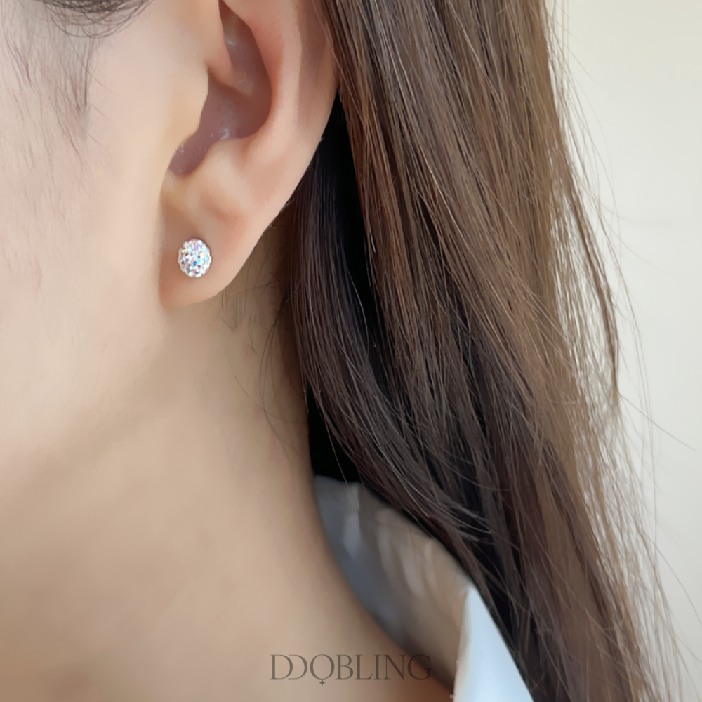 6mm 페리도볼 오스트리아 크리스탈귀걸이 실버귀걸이 큐빅귀걸이 - 상세 이미지 4