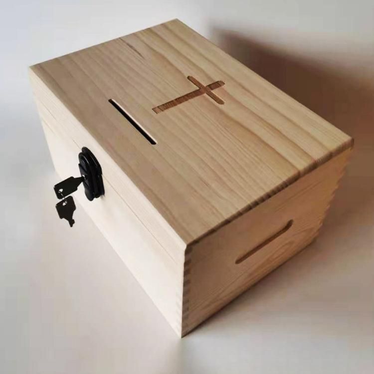 미니 헌금상자 나무 교회헌금함 기독교 개신교 용품 - 상품 이미지