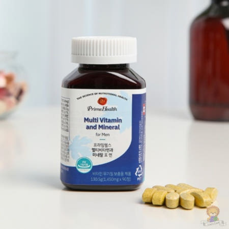 프라임헬스 멀티비타민과 미네랄 포맨 1450mg x 90정 활력증진 영양보충 남성 20대