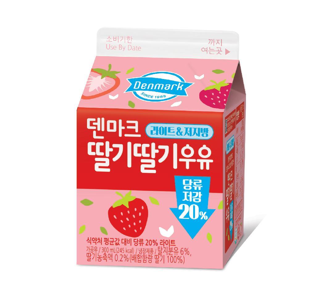 딸기딸기우유 동원 덴마크 300ml : 식재온
