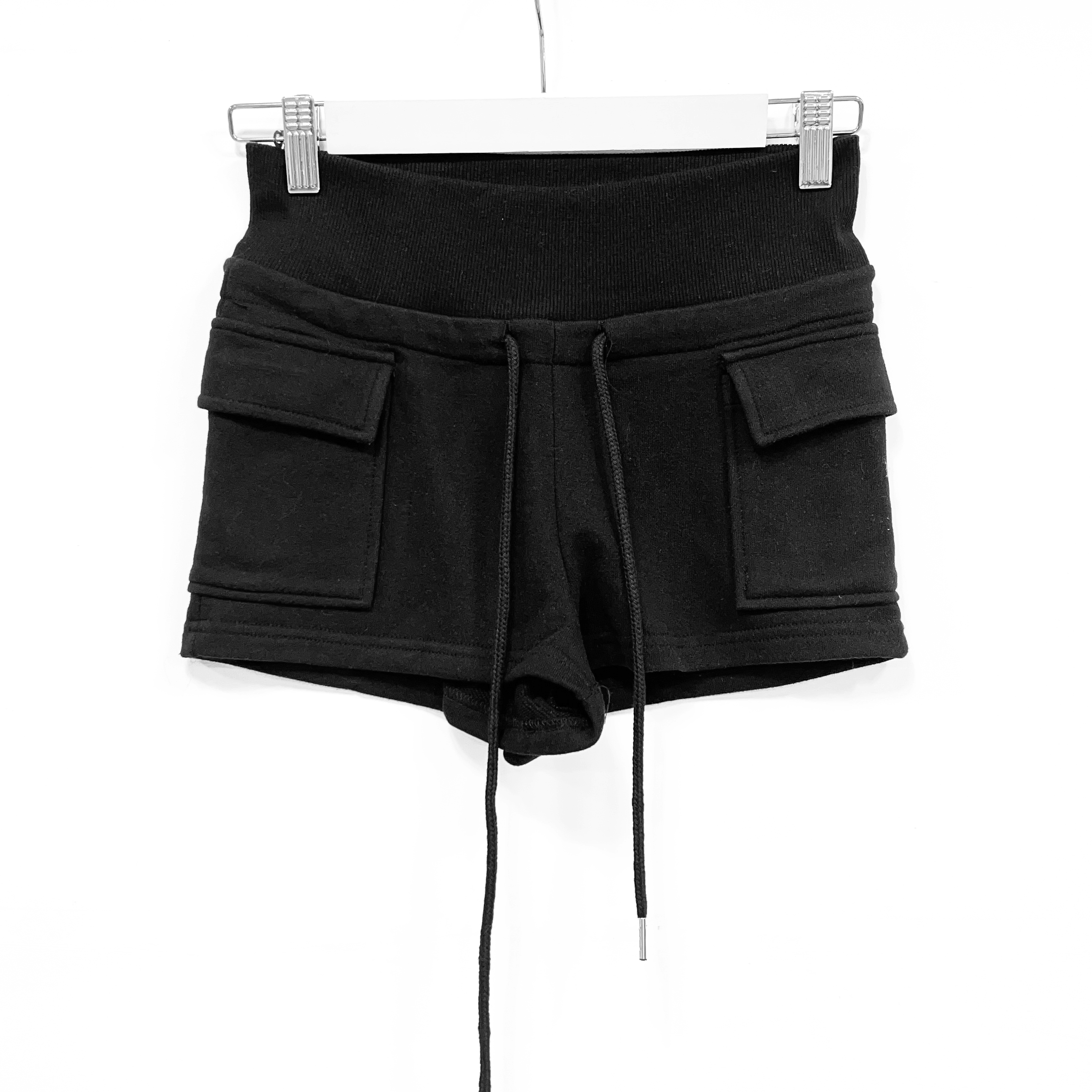 허얇골넓 로우 핏 카고 포켓 밴딩 트레이닝 반바지 숏팬츠 3color - 상세 이미지 3