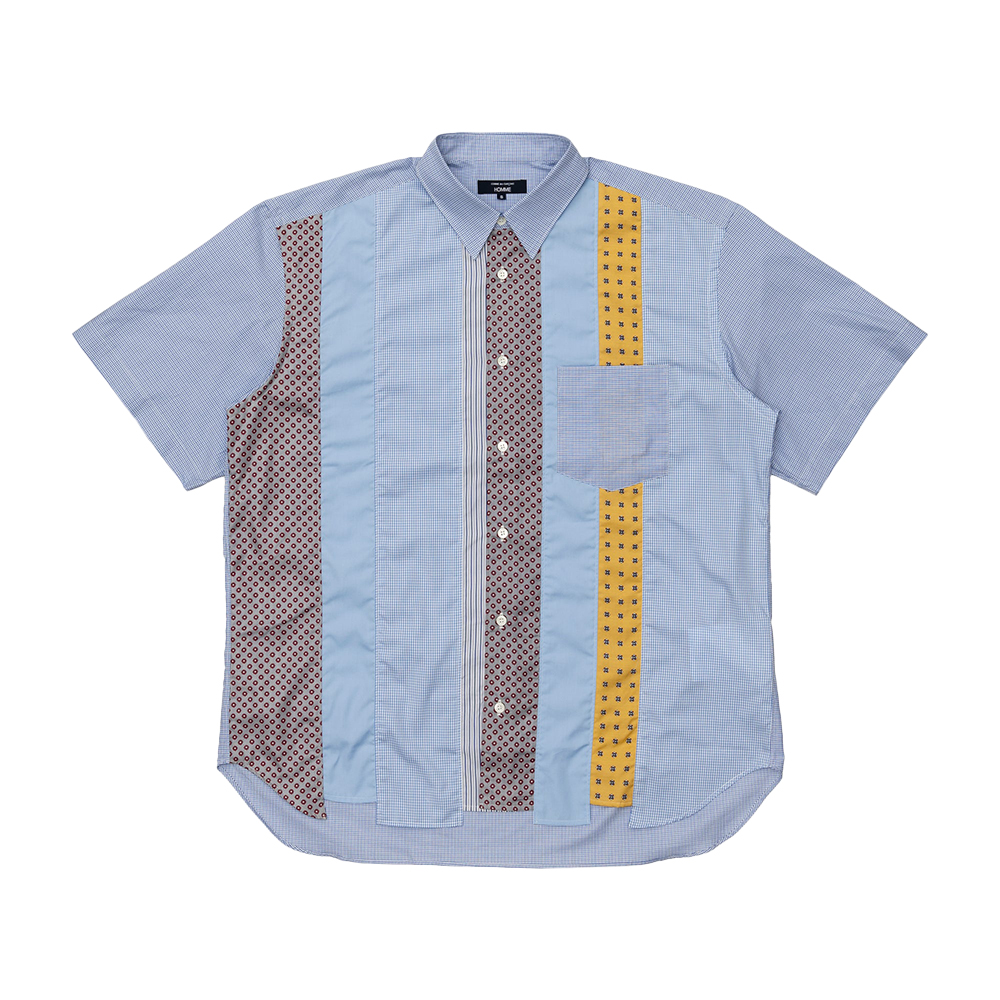 꼼데가르송 옴므 셔츠 Cotton Check 반팔 남방 HO-B014-051 - 상품 이미지