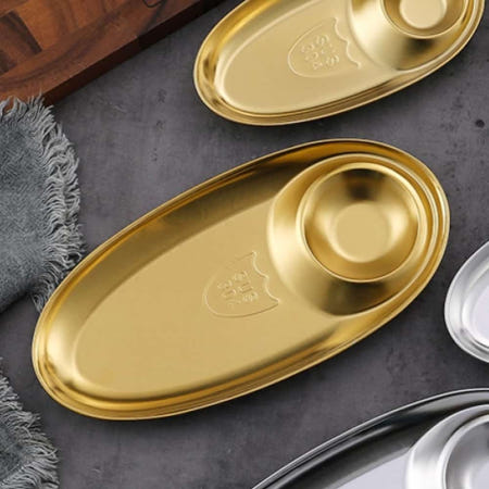 소스칸 접시 골드 찍먹 어린이 그릇 감자튀김 치킨앞