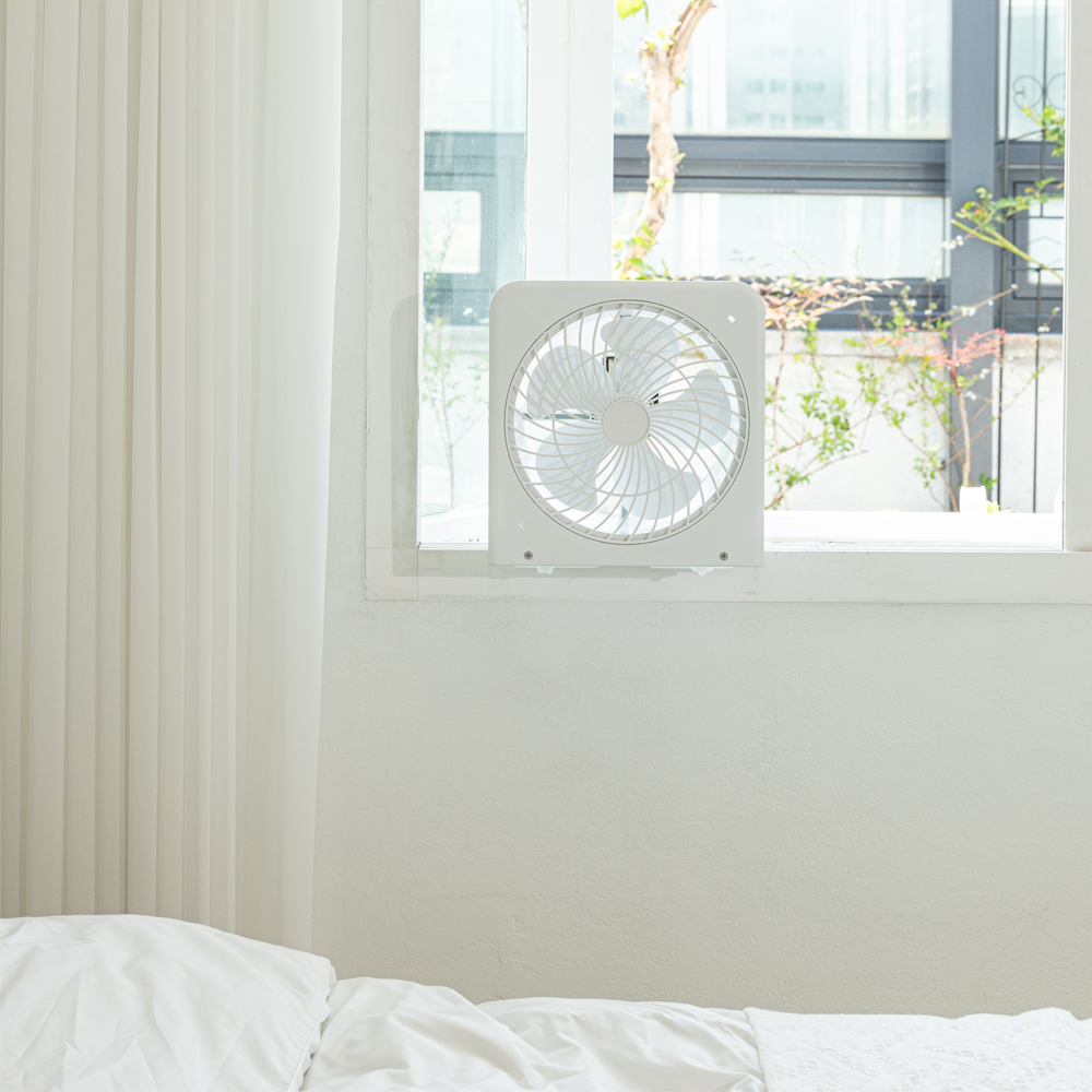 이지팬 창문환풍기 창틀 이동식환풍기 주방 욕실 결로예방 저소음환풍기 무타공 설치-중형