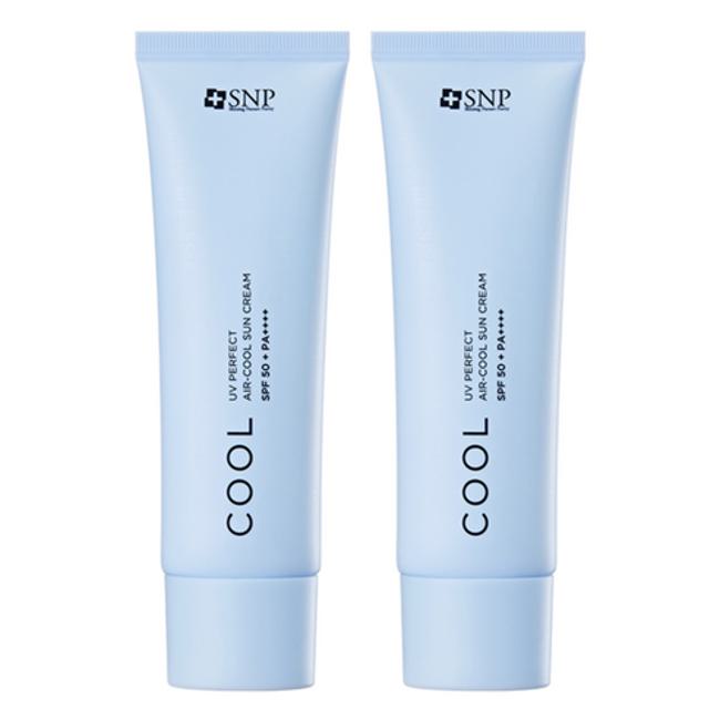 에스엔피 UV 퍼펙트 에어쿨 선크림 SPF50 PA 50ml 50g 2개 : 솔빛누리
