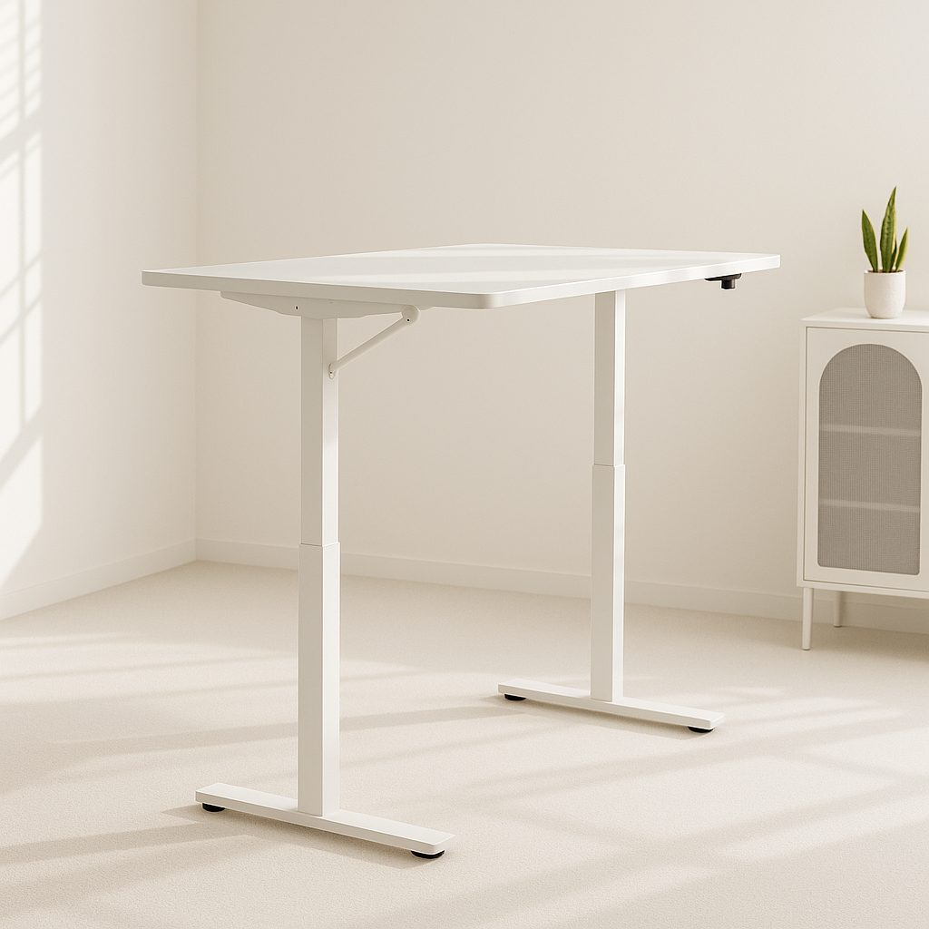 모션데스크 높이조절 책상 스탠딩 책상 스탠드 화이트 전동