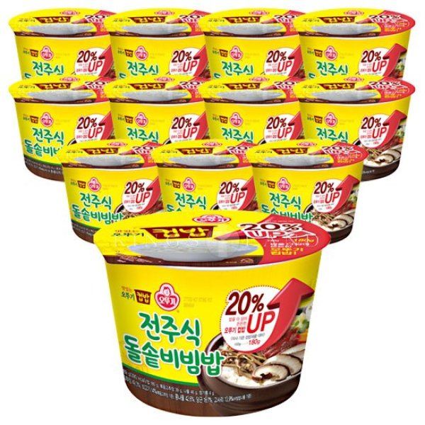 오뚜기컵밥 전주돌솥비빔밥 12개 : LHshop