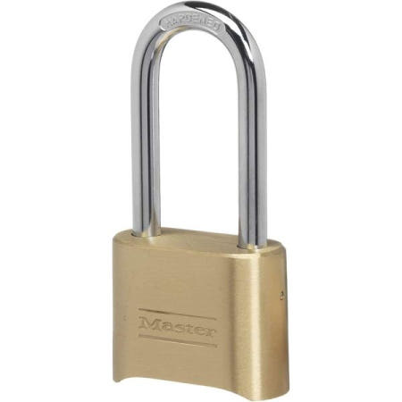 [해외]마스터 락 황동 조합 잠금장치, 야외 울타리 또는 창고용 게이트 2-1/4인치 길이의 확장된 섀클을 갖춘 맞춤형 175DLH