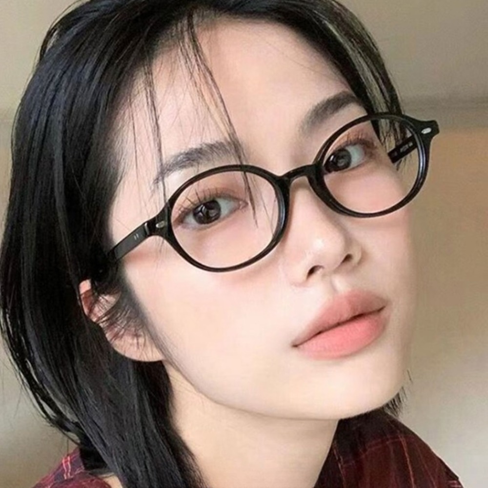 박대표마켓 라운드 뿔테 안경 블루라이트 차단 남자 여자 투톤 뿔테 검정 패션 안경테 - 상품 이미지