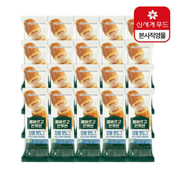 80gX20봉신세계푸드 중복쿠폰 할인 828811 올반키친 J 올바르고반듯한 찹쌀핫도그 (80gX20봉)(신세계푸드 중복쿠폰 할인) : 제이피샵포
