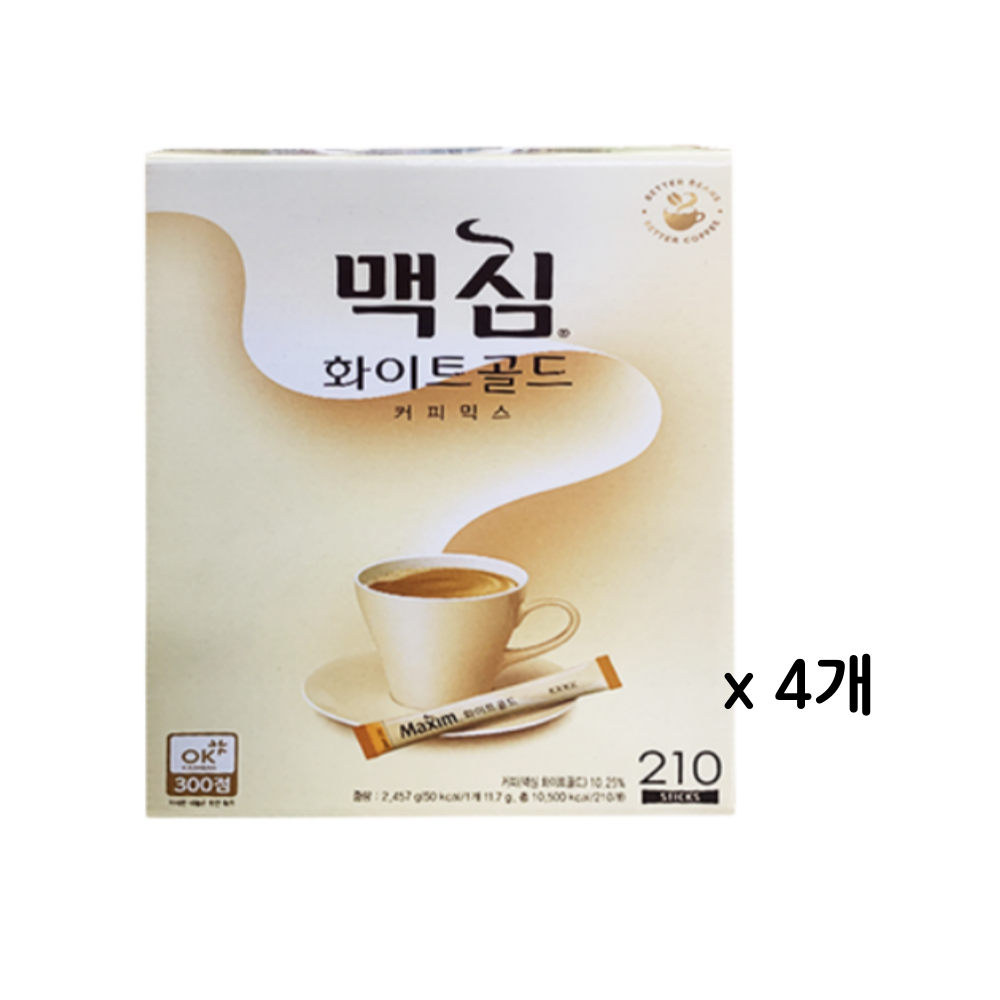 동서 맥심 화이트골드 커피믹스 210T 4개 : Zipkok마켓