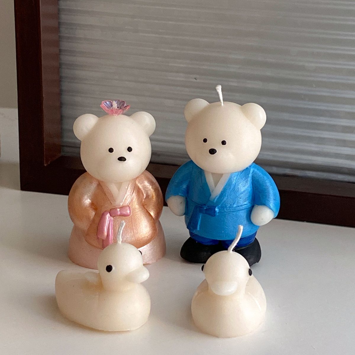 외국인 친구 한국 선물 신혼부부 한복 캔들 한국 기념품 센트모드 연화 캔들 세트 서화 - 상세 이미지 2