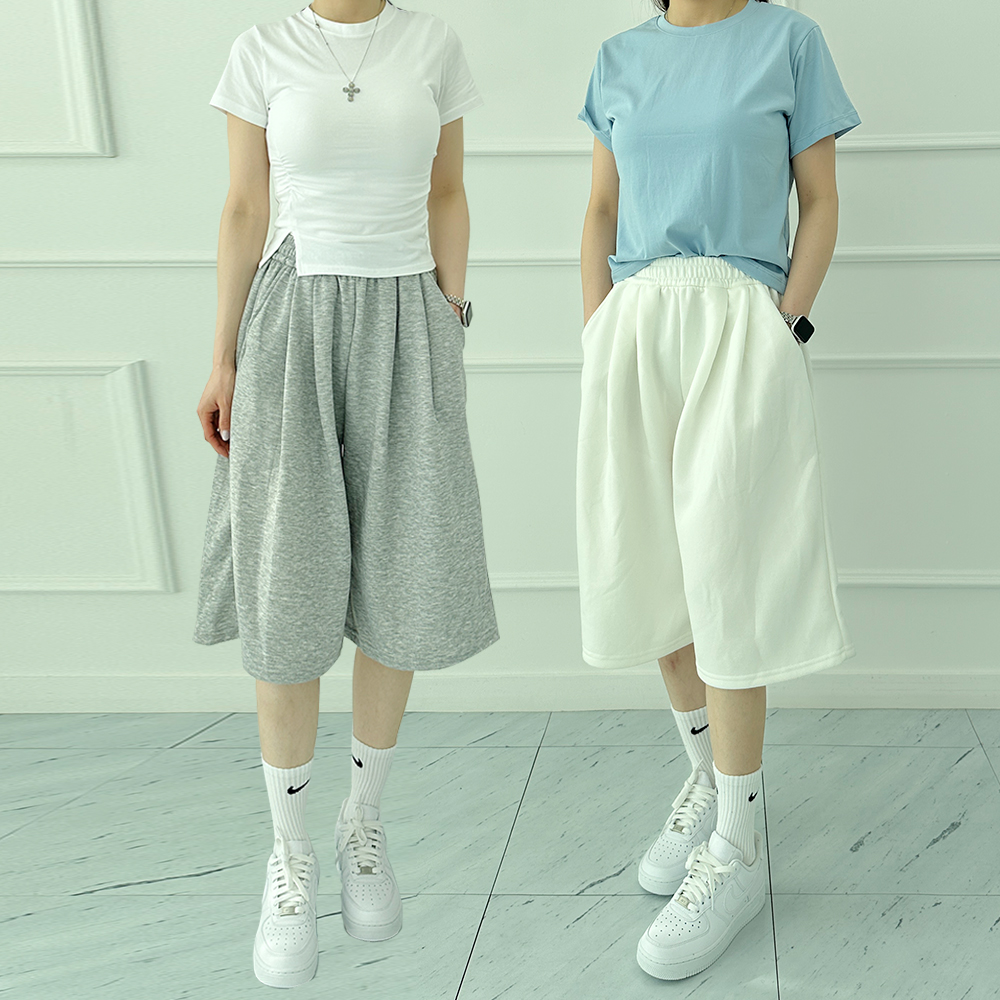 1+1 버뮤다반바지 여자버뮤다팬츠 6부반바지