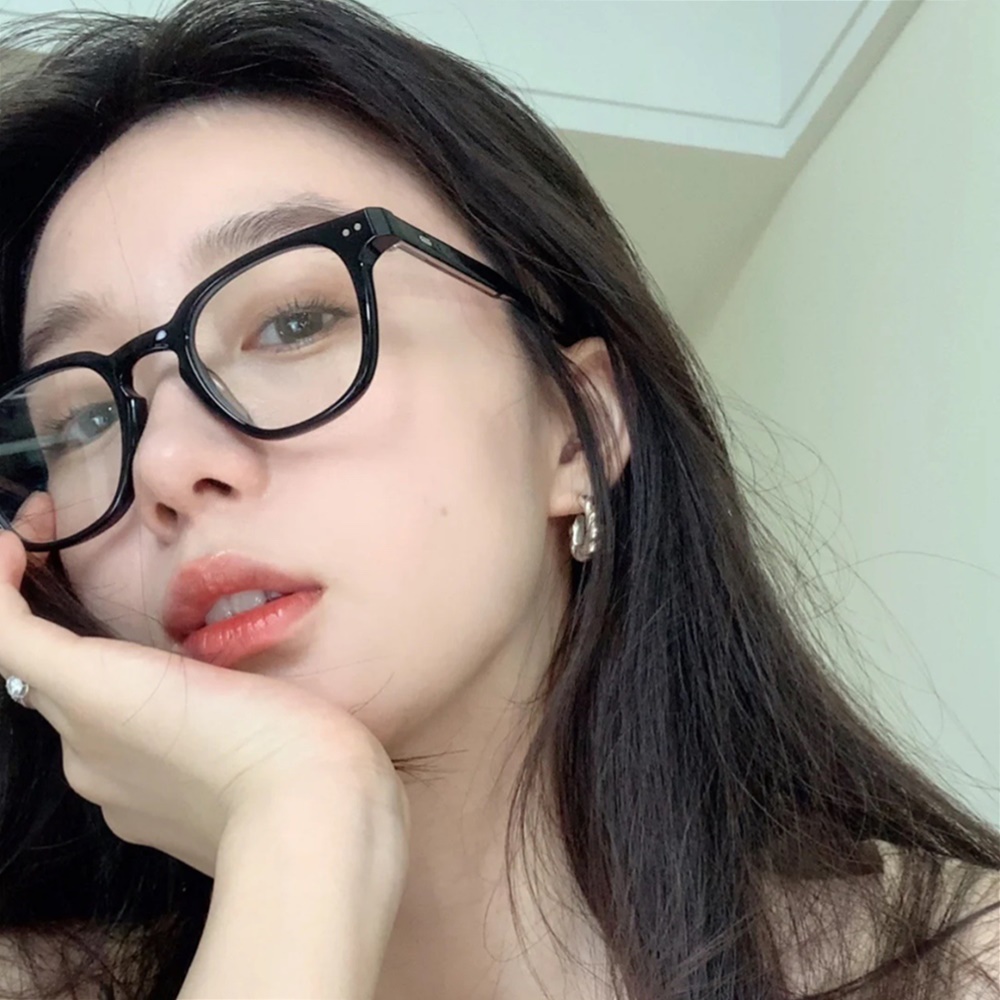 박대표마켓 검정 뿔테 블루라이트 차단 안경 패션 가벼운 안경테 자외선 남자 여자 - 상품 이미지