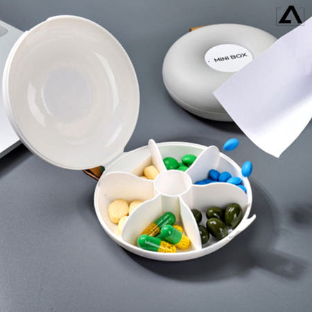 스마트홈원샵협력사 휴대용 알약통 원형 미니 알약 보관함 작은 여행용 약케이스