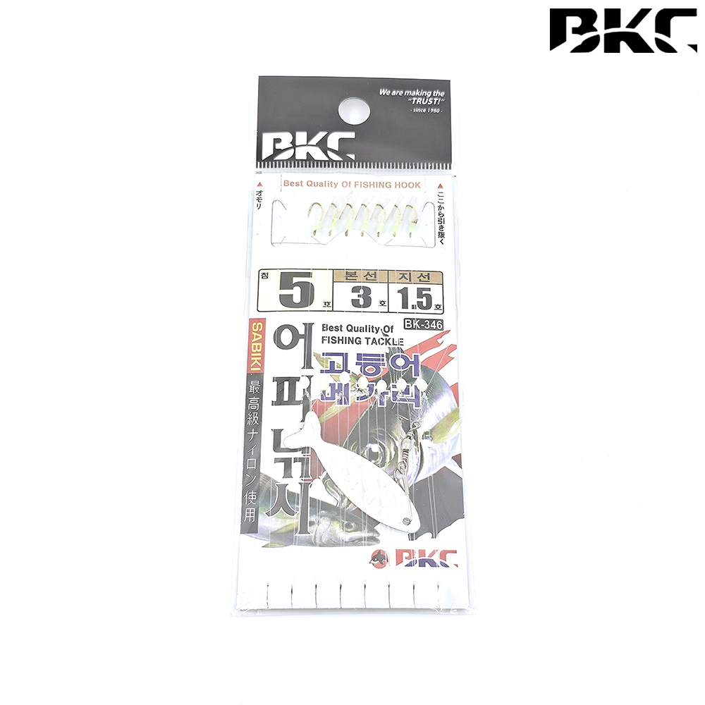 백경 고등어 메가리 어피낚시 7단 카드채비 BK-346 5호, 골드 - 메인 이미지