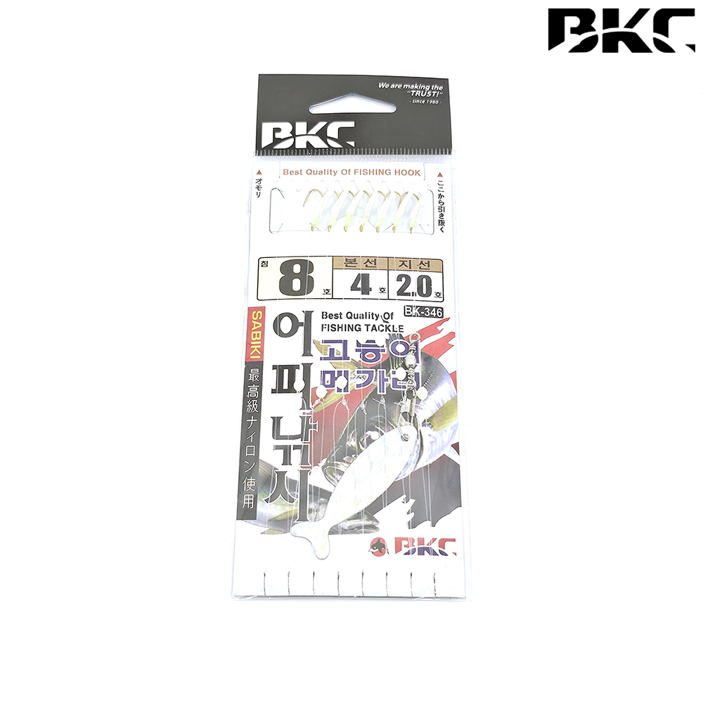 백경 고등어 메가리 어피낚시 7단 카드채비 BK-346 8호, 골드 - 메인 이미지
