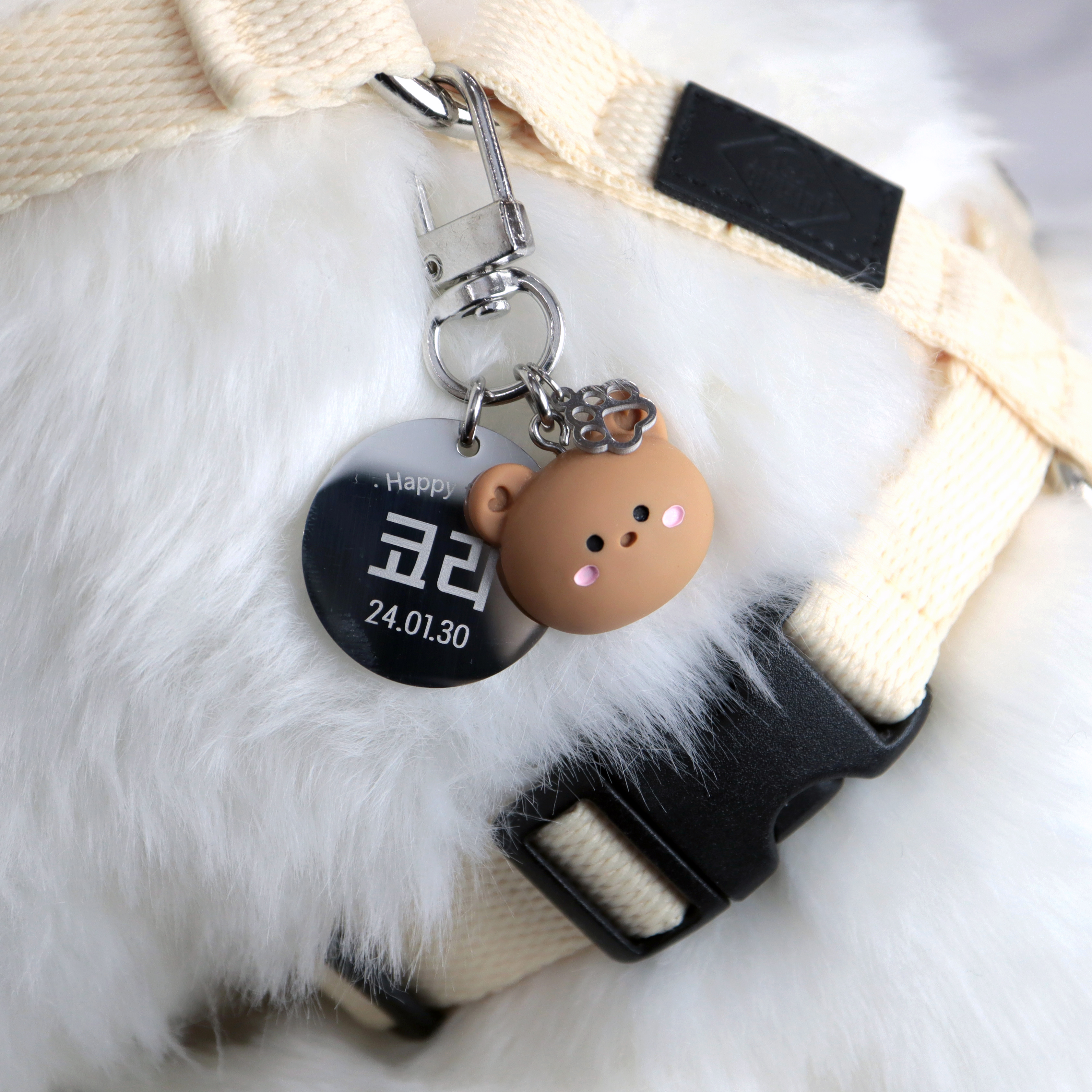 두펫 강아지 고양이 목걸이 QR 펜던트 외장칩 이름표 인식표 이미지 2