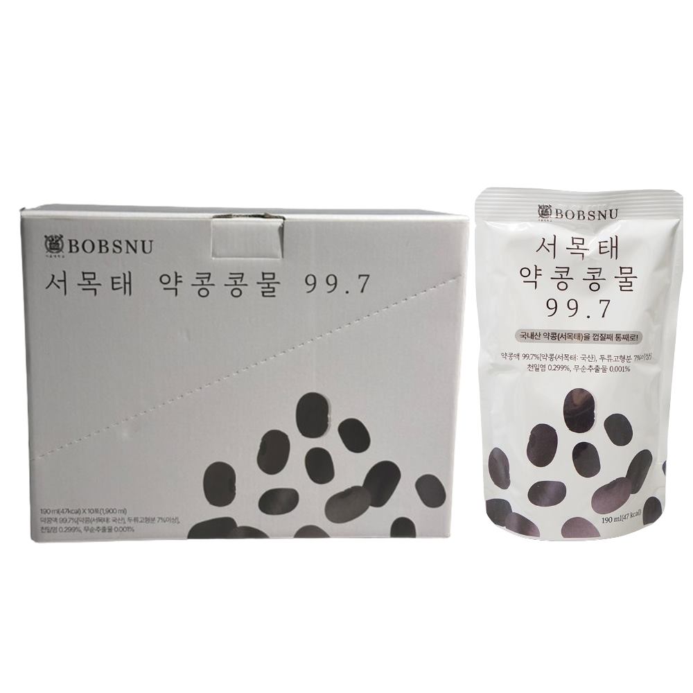 콩물 검은콩 두유 약콩 190ml 10개