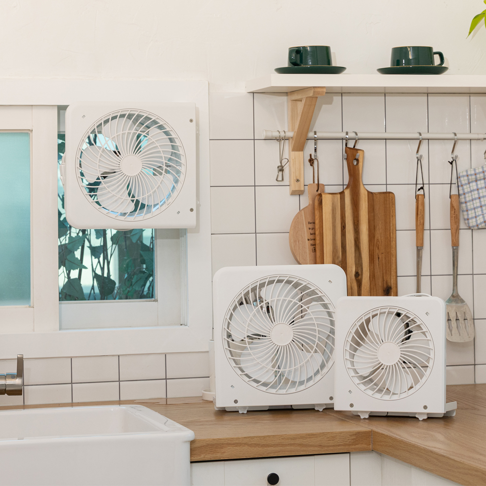 이지팬 창문환풍기 창틀 이동식환풍기 주방 욕실 결로예방 저소음환풍기 무타공 설치-중형