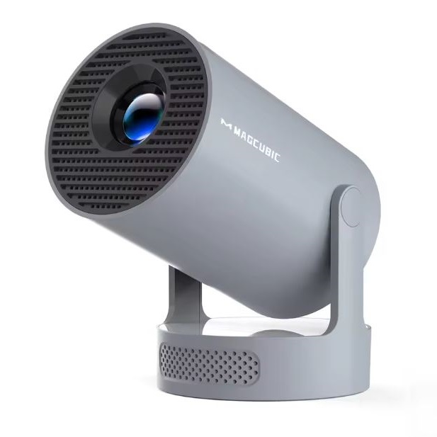 미니 컴팩트 스마트 휴대용 빔 프로젝터 HY300 플러스+ 4K 지원 180도 회전형