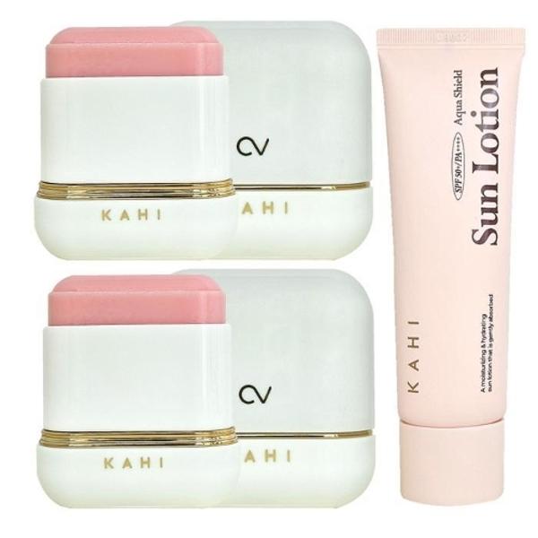가히 선스틱 썬스틱 캐비어 CV 씨브이 샤인핏 2개+선로션 50ml 1개 : 놀이터유통