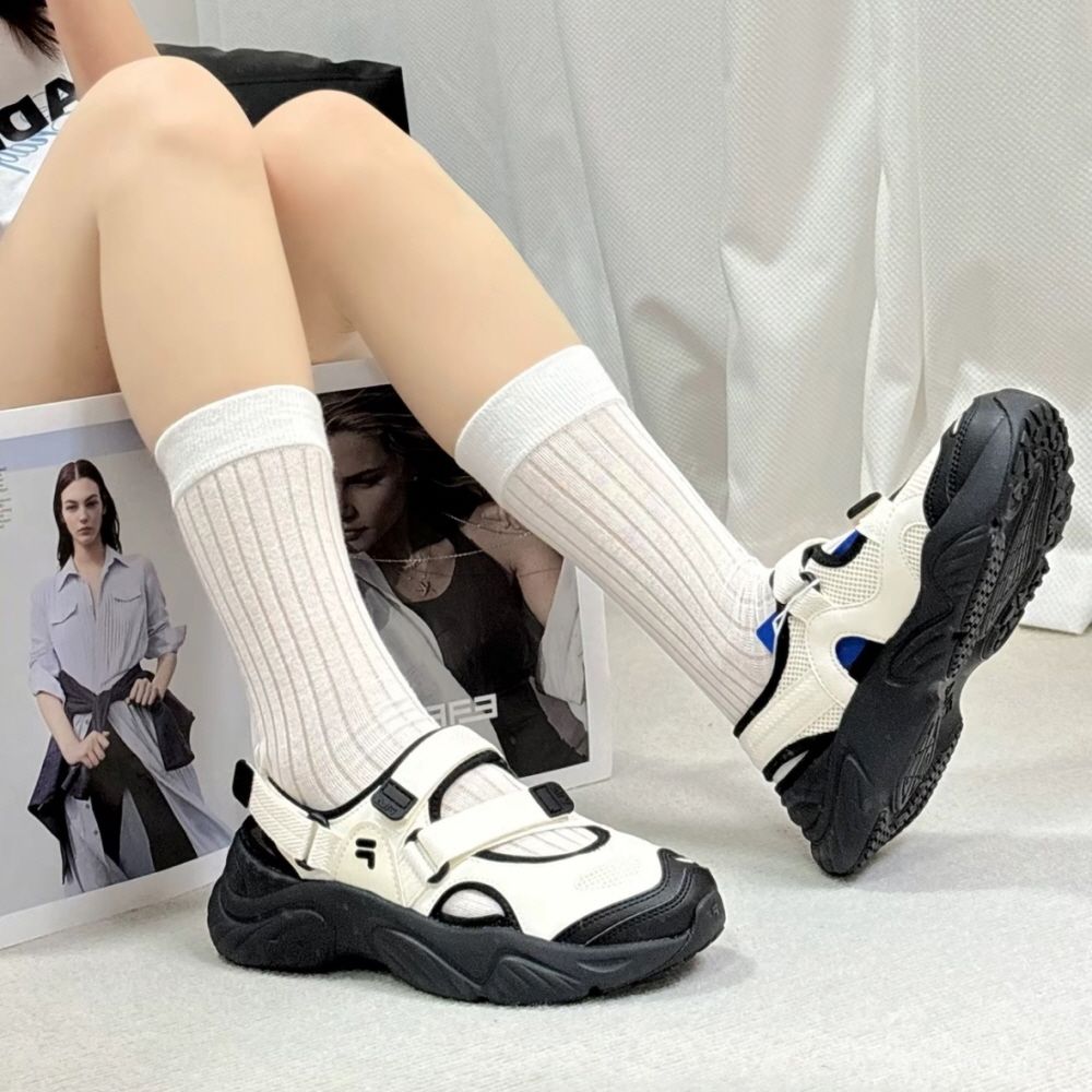 휠라 퓨전 콘치 메리제인 스트랩 샌들 화이트 블랙 T12W321401FWB 이미지 8