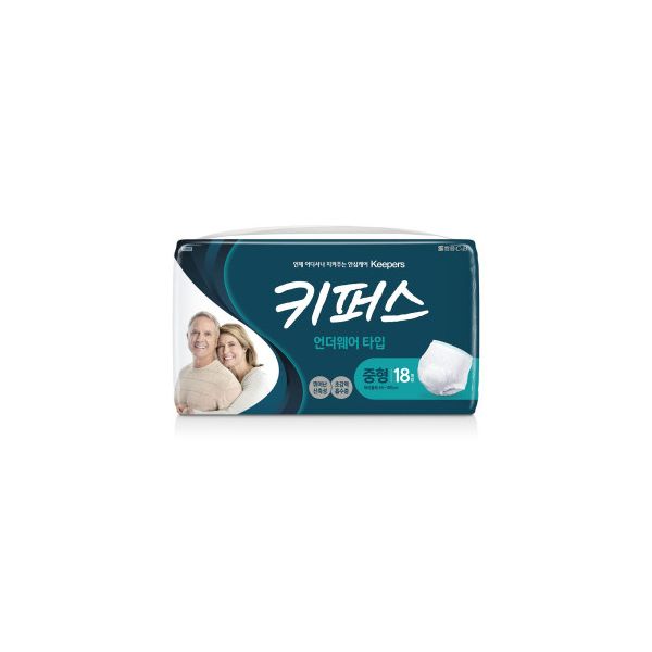 성인용기저귀 키퍼스 언더웨어 중형 18P X 1개 흡수력좋은 성인기저귀 1831247 J : JPshopthree