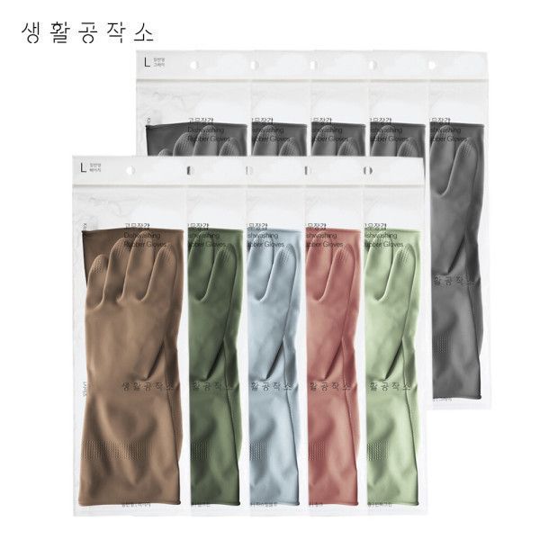 생활공작소 고무장갑 일반형 S M L사이즈 10개입 색상선택 1836591 J : JPshopon