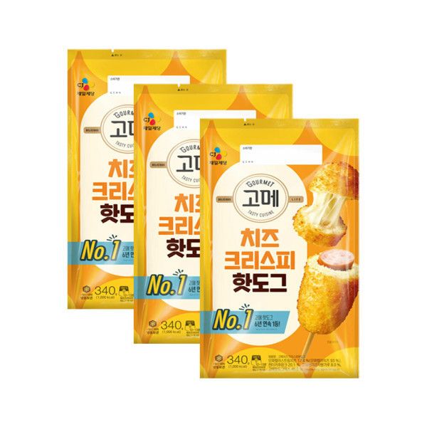 CJ 고메 치즈크리스피 핫도그 340g x3개 1836722 J : JP company