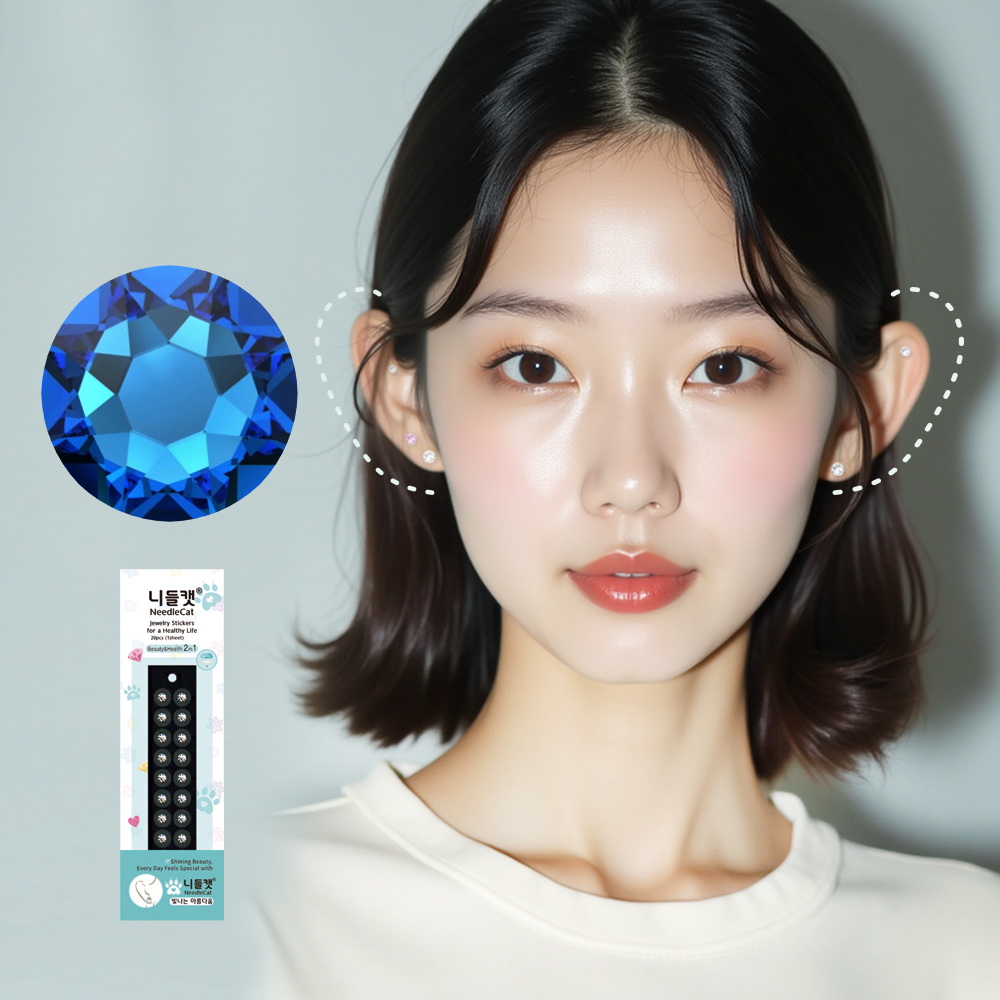 니들캣 엣지 쥬얼리 귀지압패치 귀 혈자리 이혈 기석 이혈테라피 스티커 M 이미지 7