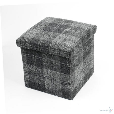 수납 의자 그레이 사각 스툴 인테리어 네모 화장대