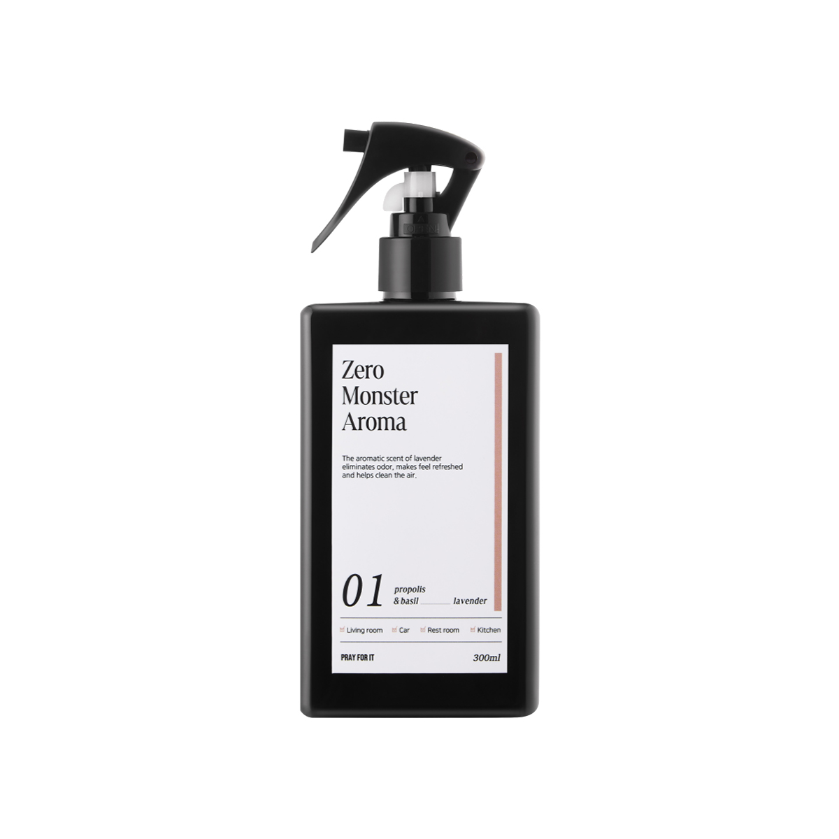 아로마 제로몬스터 300ml 천연오일 룸스프레이 섬유탈취제 필로우미스트 패브릭퍼퓸 홀애비냄새