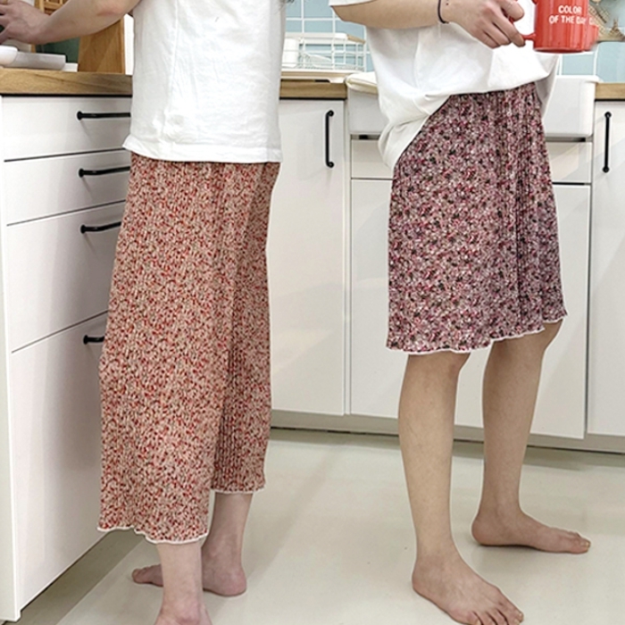 꽃무늬반바지 몸빼바지 시골바지 - 상품 이미지