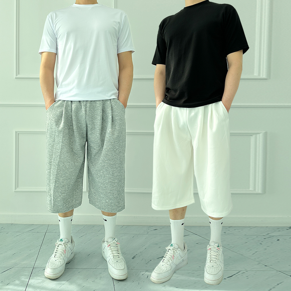 남자버뮤다팬츠 7부반바지 트레이닝반바지 - 상품 이미지