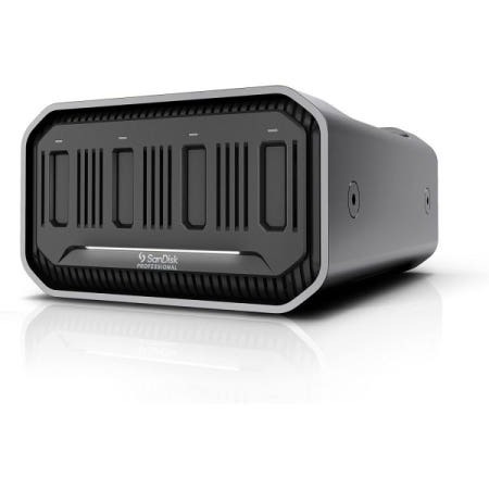 [해외]샌디스크 프로페셔널 0TB 프로 블레이드 스테이션 - 강력한 4-Bay SSD Mag 인클로저; Thunderbolt 3 및 USB-C, 최대 3000MB/s 읽기 SDPM
